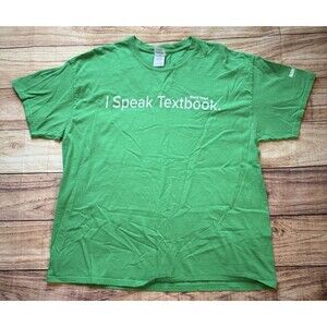 Book Lover Barnes And Noble I Speak Textbook Employee T Shirt Size XL Defect